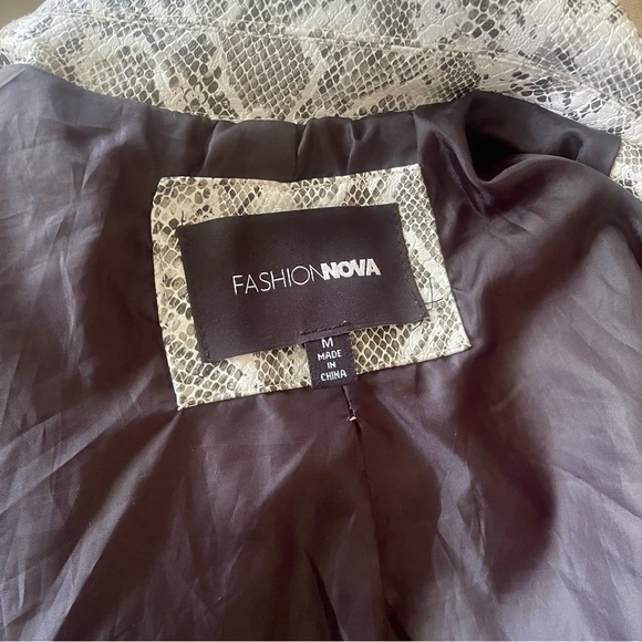 Snake print faux leather jacket - Picture 8 of 8